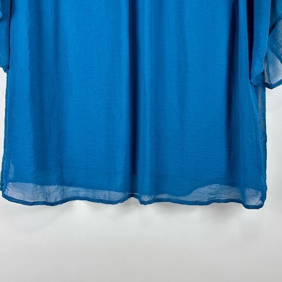 Women's Floral 3/4 Split Sleeve Round Neck Mini Dress - Picture 4 of 9